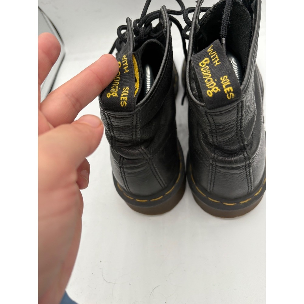 Dr Martens Black Leather Lace Up Ankle Boots Made in England women's 8 - Picture 7 of 10